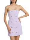 L'agence Felda Strapless Bustier Dress In Pale Lilac In Multi