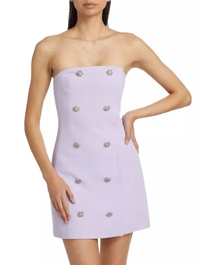 L'AGENCE FELDA STRAPLESS BUSTIER DRESS IN PALE LILAC