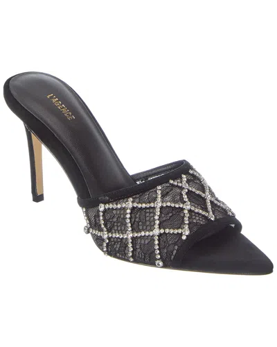L'agence Fernande Suede & Lace Sandal In Black