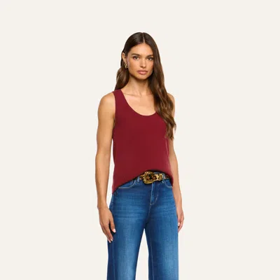 L'agence Filou Cashmere Tank In Cherry