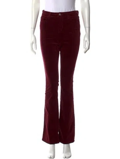 Pre-owned L'agence Flared Pants In Red