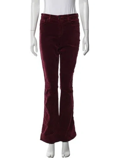 Pre-owned L'agence Flared Pants In Red