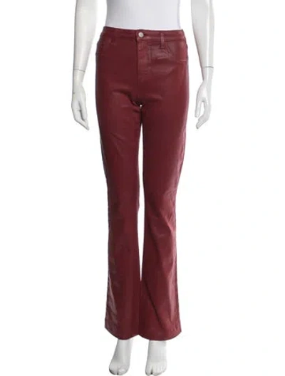Pre-owned L'agence Flared Pants In Red