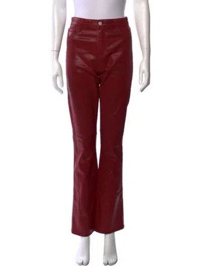 Pre-owned L'agence Flared Pants In Red