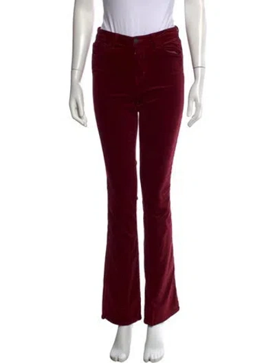 Pre-owned L'agence Flared Pants In Red