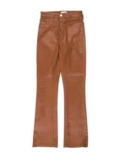 Pre-owned L'agence Flared Pants In Brown