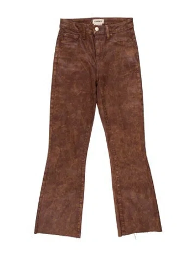 Pre-owned L'agence Flared Pants In Brown