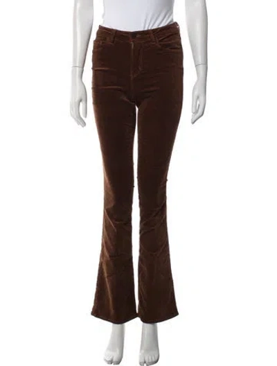 Pre-owned L'agence Flared Pants In Brown