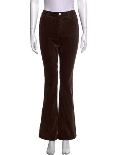 Pre-owned L'agence Flared Pants In Brown