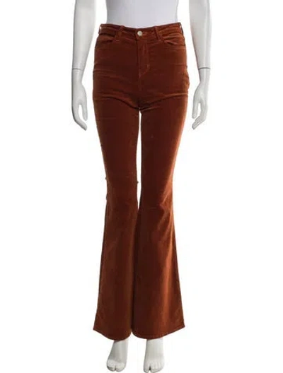 Pre-owned L'agence Flared Pants In Brown
