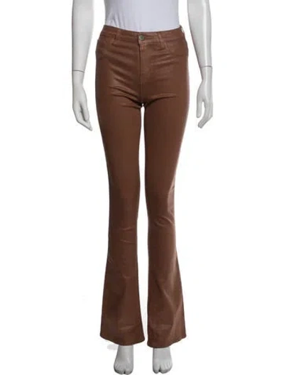 Pre-owned L'agence Flared Pants In Brown