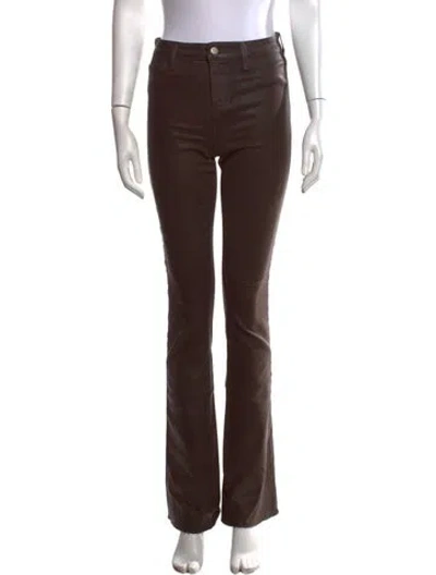 Pre-owned L'agence Flared Pants In Brown
