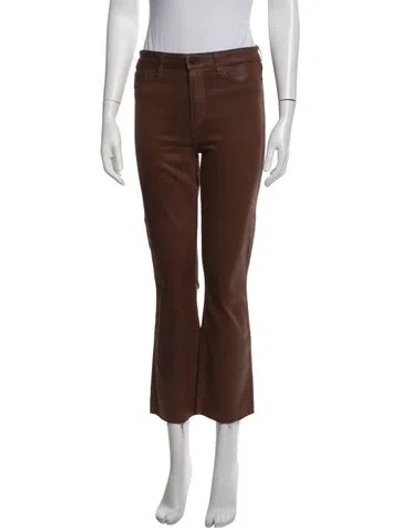 Pre-owned L'agence Flared Pants In Brown