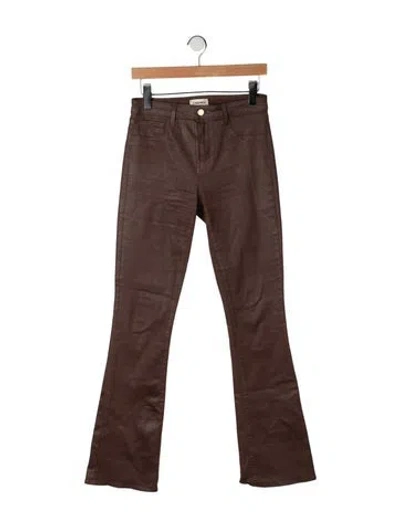 Pre-owned L'agence Flared Pants In Brown