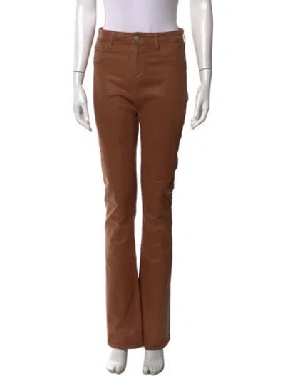 Pre-owned L'agence Flared Pants In Brown