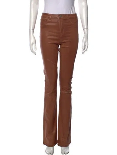 Pre-owned L'agence Flared Pants In Brown