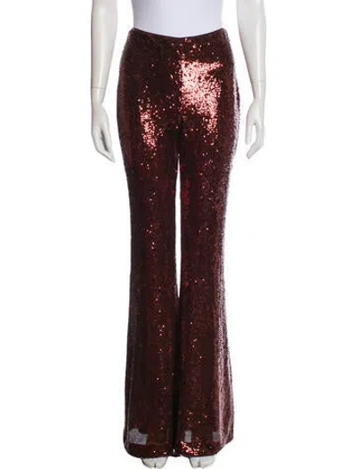 Pre-owned L'agence Flared Pants In Burgundy
