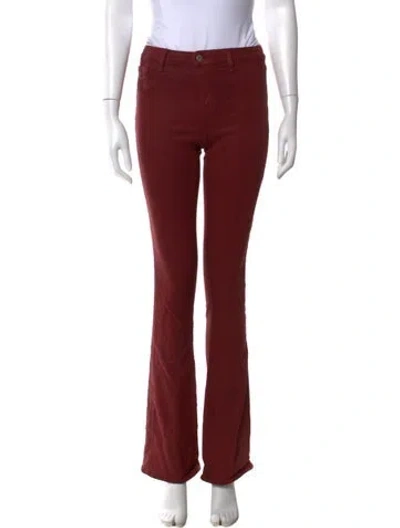 Pre-owned L'agence Flared Pants In Burgundy