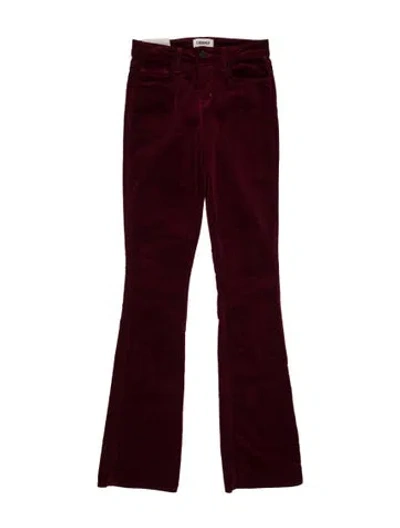 Pre-owned L'agence Flared Pants In Burgundy