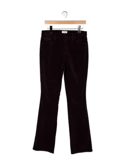 Pre-owned L'agence Flared Pants In Burgundy