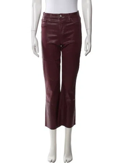 Pre-owned L'agence Flared Pants In Burgundy