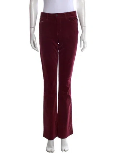 Pre-owned L'agence Flared Pants In Burgundy