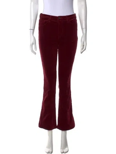 Pre-owned L'agence Flared Pants In Burgundy