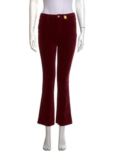 Pre-owned L'agence Flared Pants In Burgundy