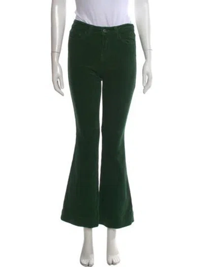 Pre-owned L'agence Flared Pants In Green