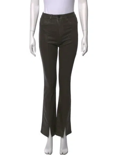 Pre-owned L'agence Flared Pants In Green