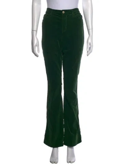 Pre-owned L'agence Flared Pants In Green