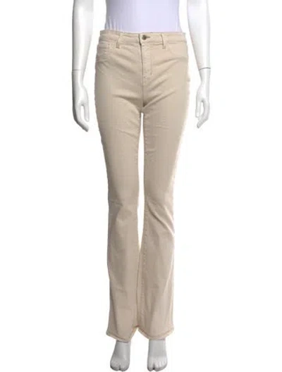 Pre-owned L'agence Flared Pants In Neutrals