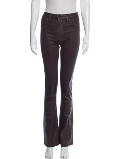 Pre-owned L'agence Flared Pants In Purple