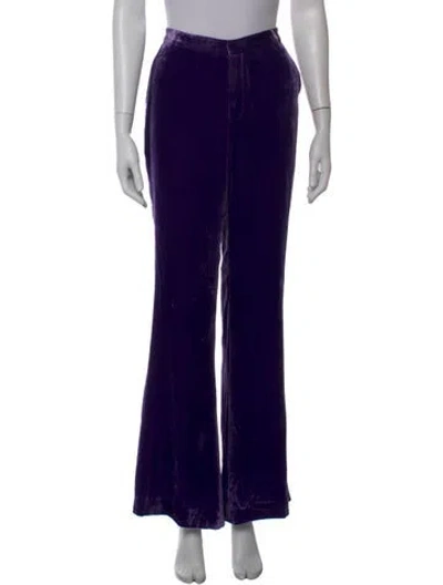 Pre-owned L'agence Flared Pants In Purple