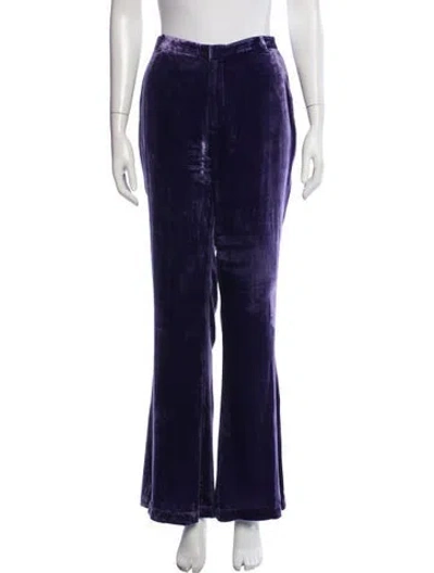 Pre-owned L'agence Flared Pants In Purple