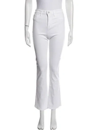 Pre-owned L'agence Flared Pants In White