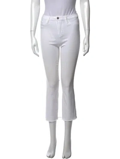 Pre-owned L'agence Flared Pants In White