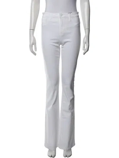 Pre-owned L'agence Flared Pants In White