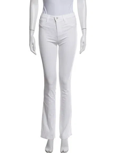 Pre-owned L'agence Flared Pants In White