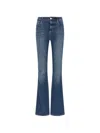 L'agence Flared Stone-washed Jeans In Blue