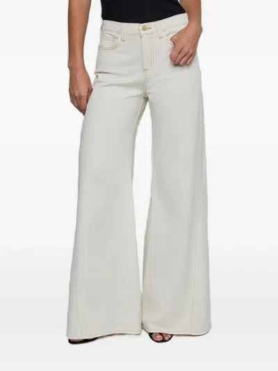 L'agence Flared Trousers In White