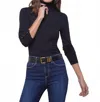 L'agence Flora Turtleneck Sweater In Black In Black