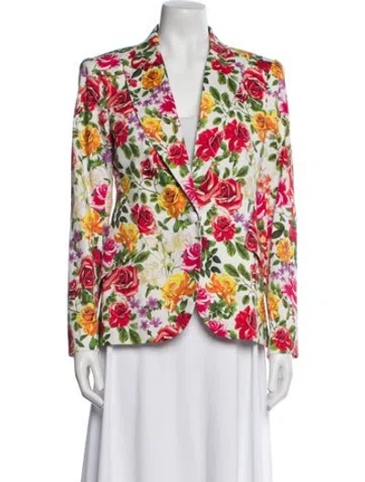 Pre-owned L'agence Floral Print Blazer In Multi
