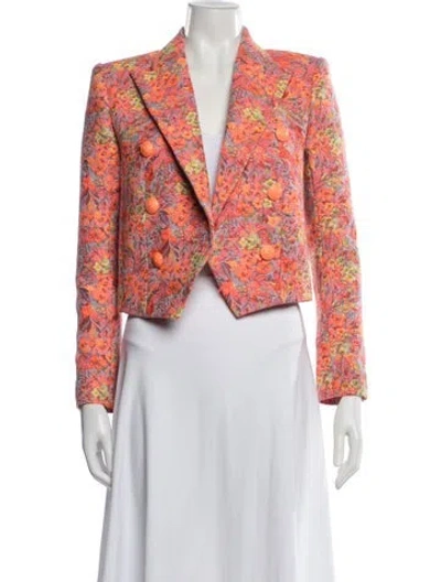 Pre-owned L'agence Floral Print Blazer In Multi