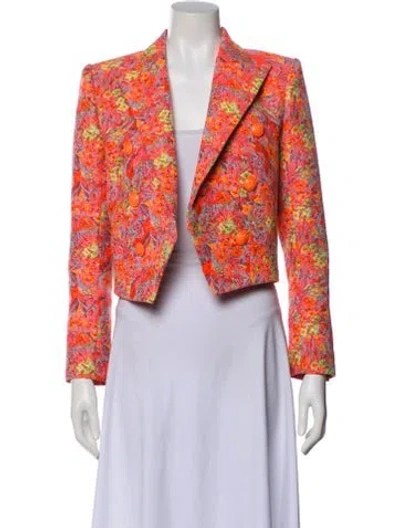 Pre-owned L'agence Floral Print Blazer In Pink
