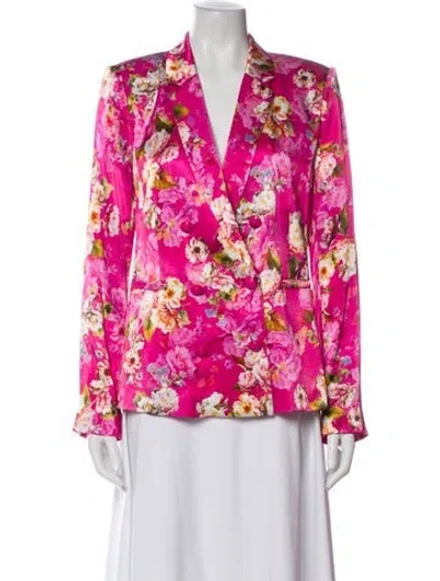 Pre-owned L'agence Floral Print Blazer In Pink