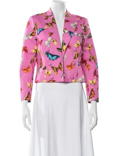 Pre-owned L'agence Floral Print Blazer In Pink