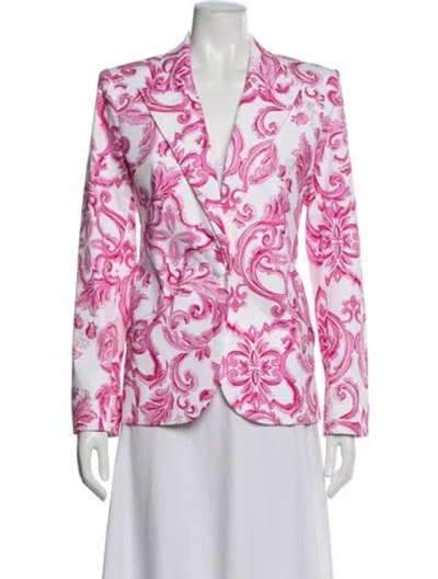 Pre-owned L'agence Floral Print Blazer In Pink
