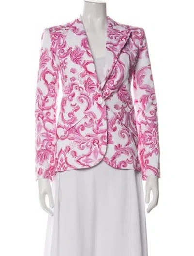 Pre-owned L'agence Floral Print Blazer W/ Tags In Pink