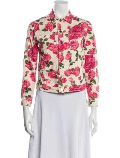 Pre-owned L'agence Floral Print Evening Jacket In Multi